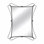 Cole and Grey Metal Black Room Wall Mirror with Rounded Edges
