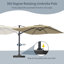 Parasol carré 11 pi en porte-à-faux beige-1592355483