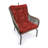 21" x 38" Outdoor Chair Cushion with Ties and Loop (Set of 2)