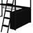 Aryela Metal Loft Bed With LED, Desk