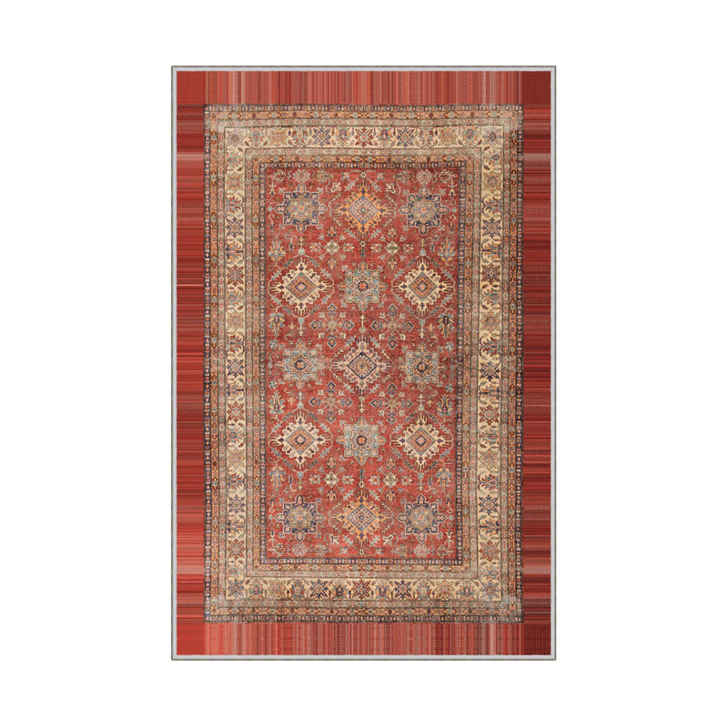 Premium Hall Carpet (3.3 x 9.8 ft), 100% Polyester, 8 mm Pile Height | Antibacterial, Non-Slip PVC Dot Underside, 650 gr/m² | Machine Washable, 3D Digital Printing | Ideal for Living Room & Entryways, Durable & Stylish Design