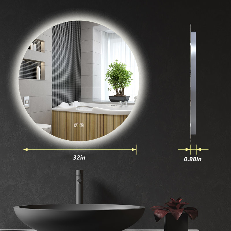 Naliyah Flat Wall Mirror, 32" x 32"