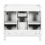 Meuble-lavabo de salle de bain sans lavabo supérieur, armoire de rangement moderne avec 2 portes à fermeture douce et 2 tiroirs-1914005026
