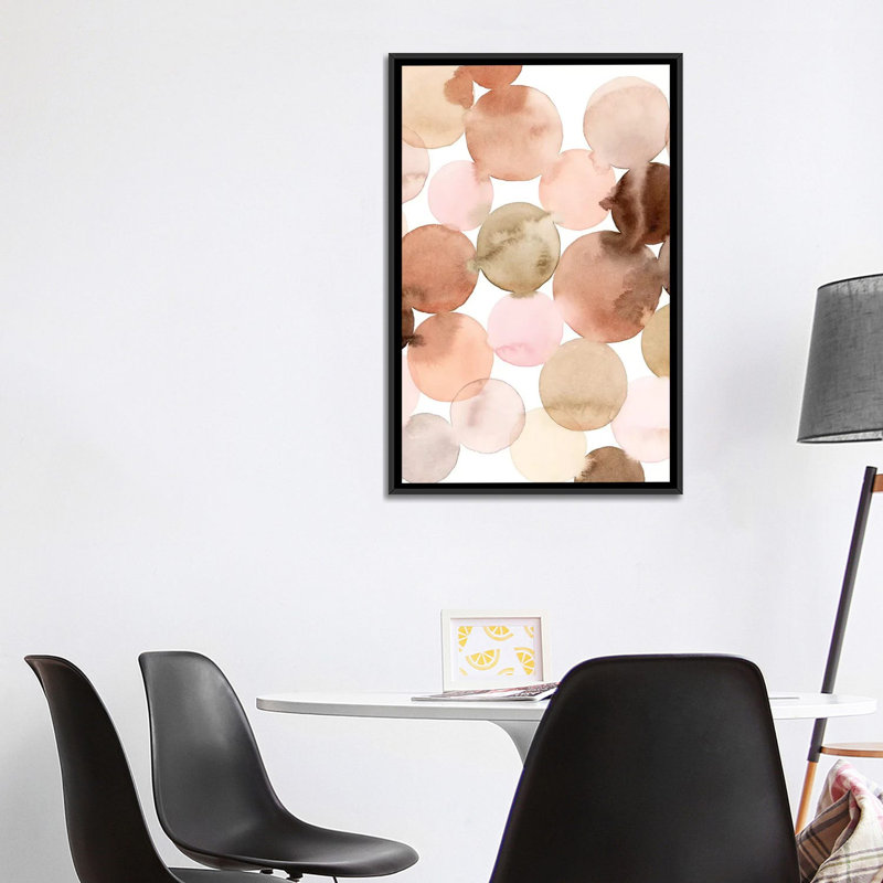 «Speckled Clay II» par Grace Popp - reproduction, Pas de tapis, H 40 po x l 26 po x P 1,5 po, Toile avec cadre noir
