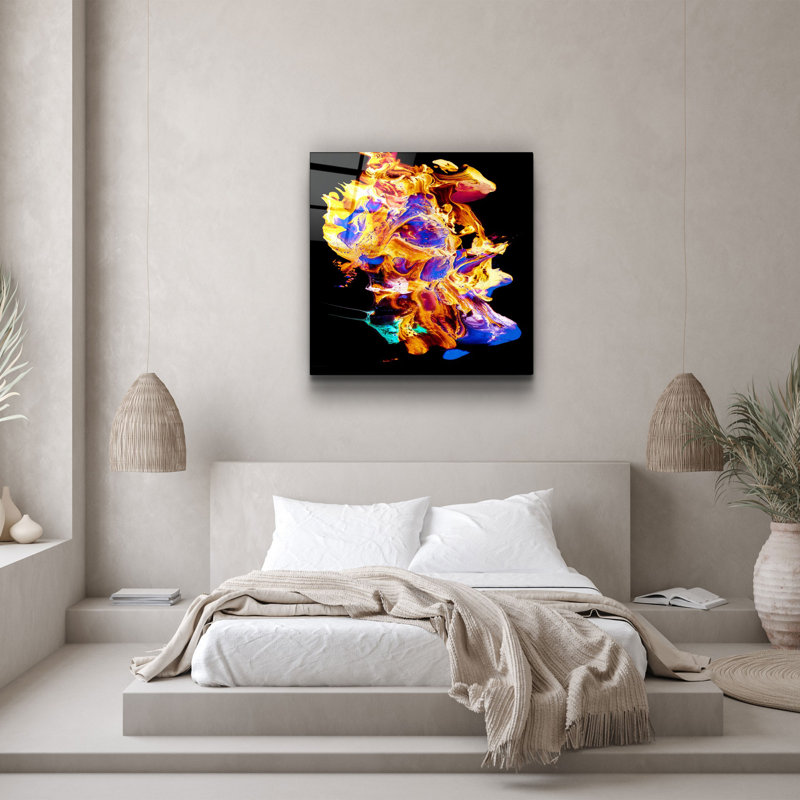 Peinture décorative en verre trempé