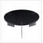 Table basse ronde en bois de chêne noir et pieds en métal noir-2050122111-2050122109