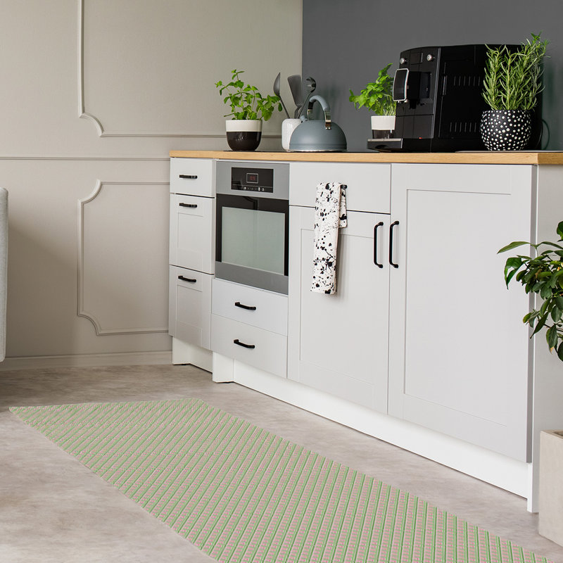 Tapis de zone verte dégradé géométrique, Tapis de couloir 2 pi 6 po x 8 pi