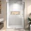 Porte de douche coulissante simple demi-cadre l 44 "- H 48" x H 71 "-110813150