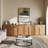 Set of 4 Sideboard Cabinet w/Wood Doors & Shelf, Camel-1806719244