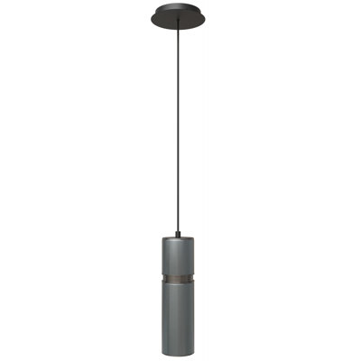 Luminaire suspendu cylindrique unique à 1 lumière