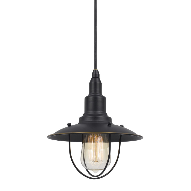 Luminaire suspendu conique à 1 lumière Tuckerman, Bronze foncé