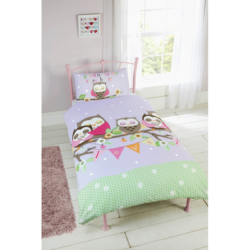 Devane Polyester Abstract Duvet Cover with Pillowcases, Single Duvet Cover + 1 Standard Pillowcase