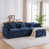Chenille bleu sélectionné