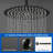 Ceiling Mount Shower Faucet Set Roud Showerhead Bathroom Rainfall Shower System Stainless Steel Shower Trim Kit 12 Inches-125522675