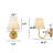 1-Light Armed Fabric Wall Sconce for Bedroom Hallway-448498826-448498831