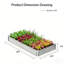2 pièces jardin surélevé en métal