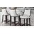 Emperor Traditional Vegan Leather Upholstered Beech Wood Bar Stool in Cream-90541463