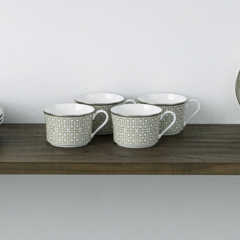 Noritake Infinity Cups, 7-1/2 oz., Green Platinum