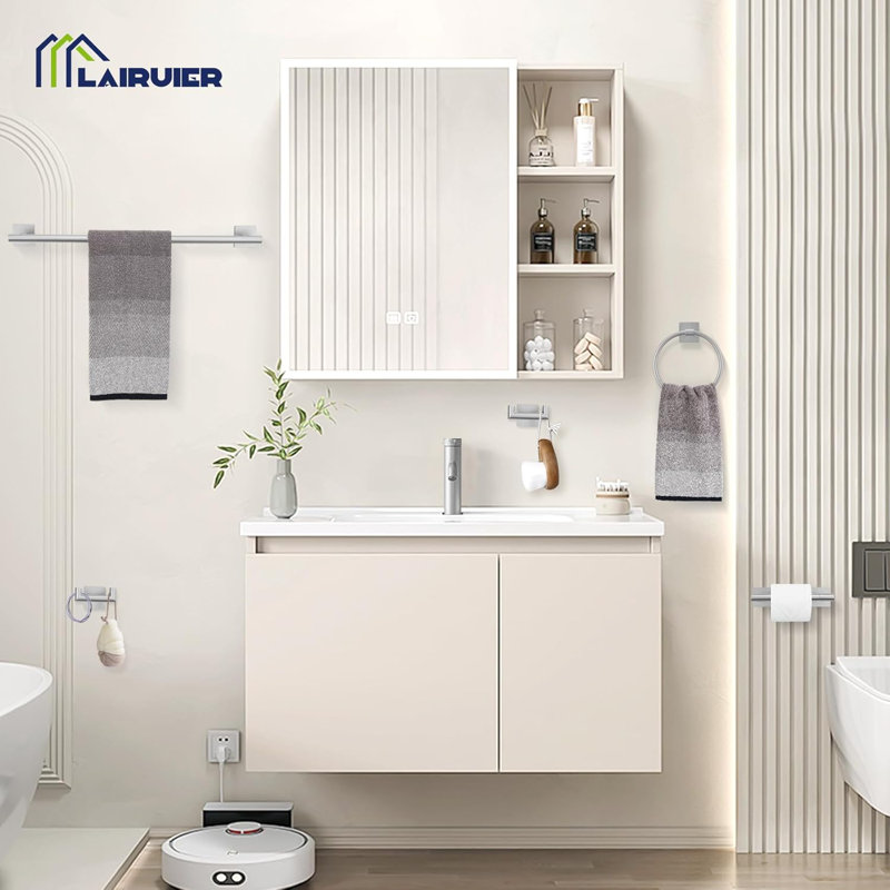 Premium 5-Piece Bathroom Hardware Set With Towel Bar, Towel Ring, Toilet Paper Holder, And Double Hooks, Rust-Resistant SUS304 Stainless Steel, Wall Mounted For Modern Bathroom Decor