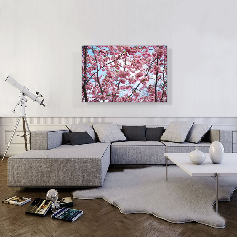«Spring Cherry Blossom Tree», reproduction de photo sur toile tendue, H 26 po x l 40 po x 1,5 po