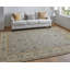 Tapis oriental en laine noué à la main en gris / or-916837735