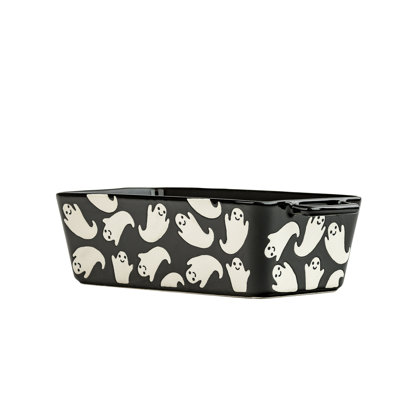 10 Strawberry Street Flying Ghost Bakeware, Loaf Pan, Black