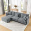 Canapé-lit modulaire en forme de L avec repose-pieds et canapé convertible surdimensionné pour 4 personnes Living Room-1748395485
