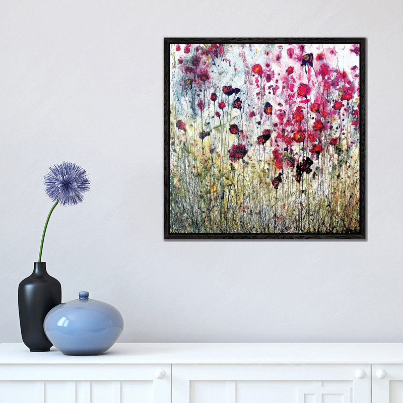 Pulley by Donatella Marraoni - Painting on Canvas, 45.72 cm H x 45.72 cm W, Black Framed