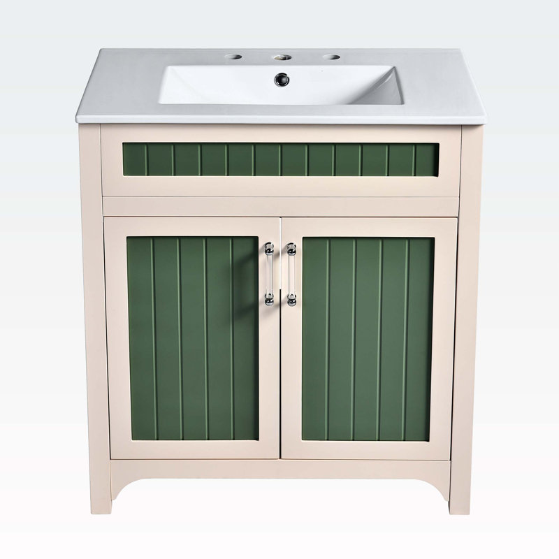 Ensemble de meuble-lavabo avec lavabo en céramique 30 po