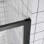 Portes de douche et de baignoire coulissantes Modern Modern noir mat, semi-sans cadre, réglables l 56-60 po x H 72 po