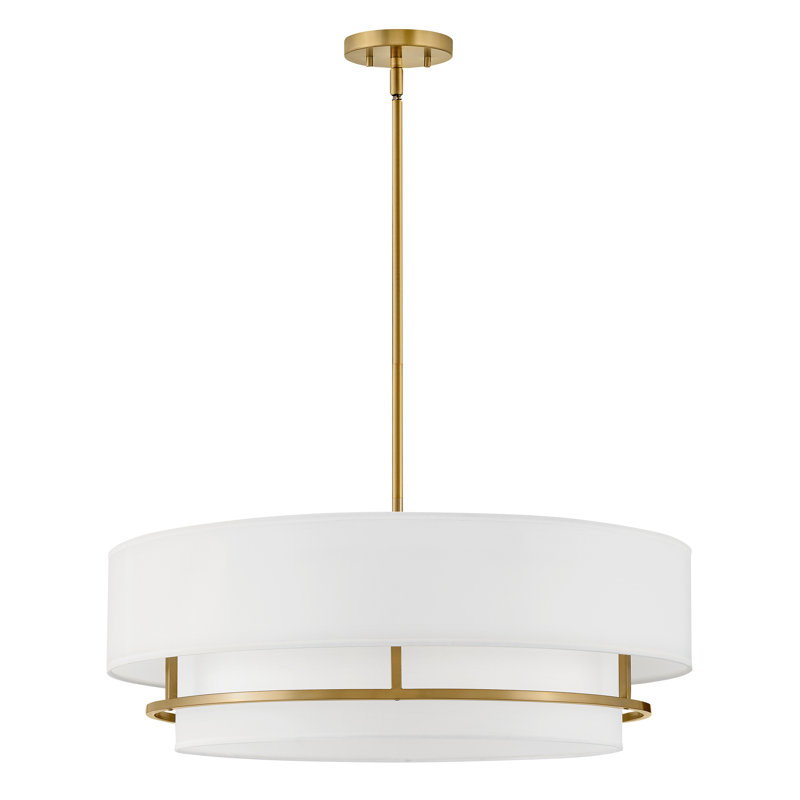 Graham Semi Flush Mount, Lacquered Brass