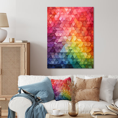Colorful Geometric Shapes - Geometric Metal Wall Art