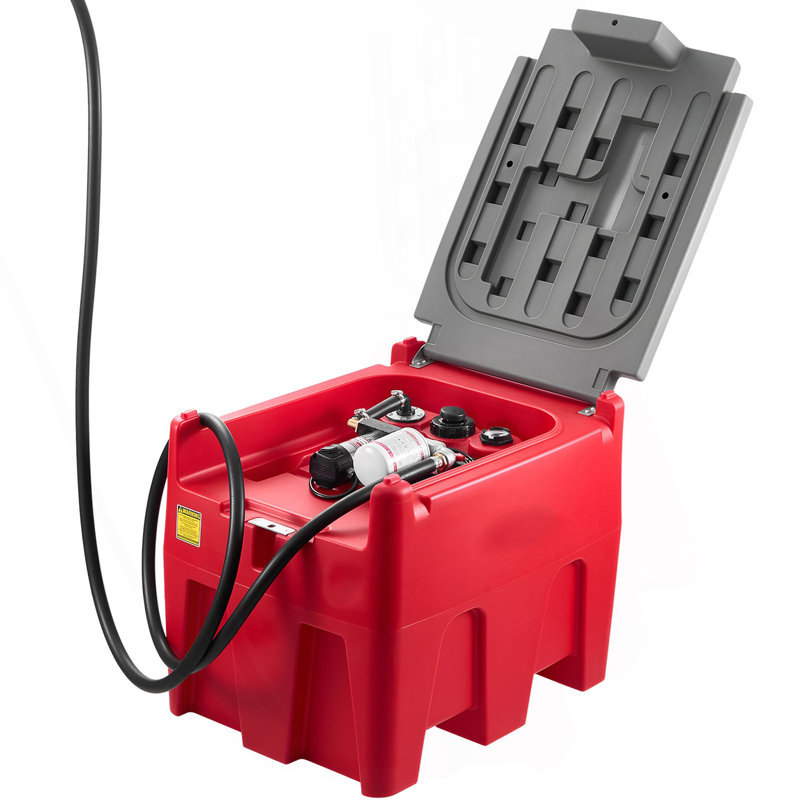 Réservoir de carburant portatif 58 gallons avec pompe de transfert 12 V 10,6 GPM rouge