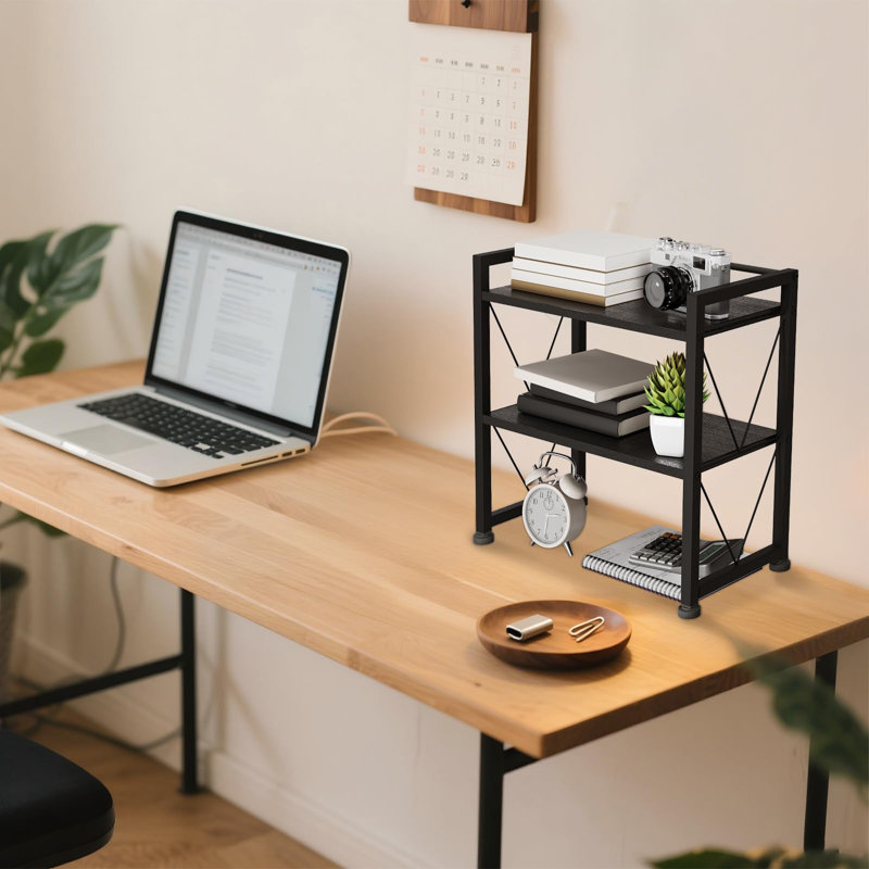 Iron, Manufactured Wood Desk Organiser, Black