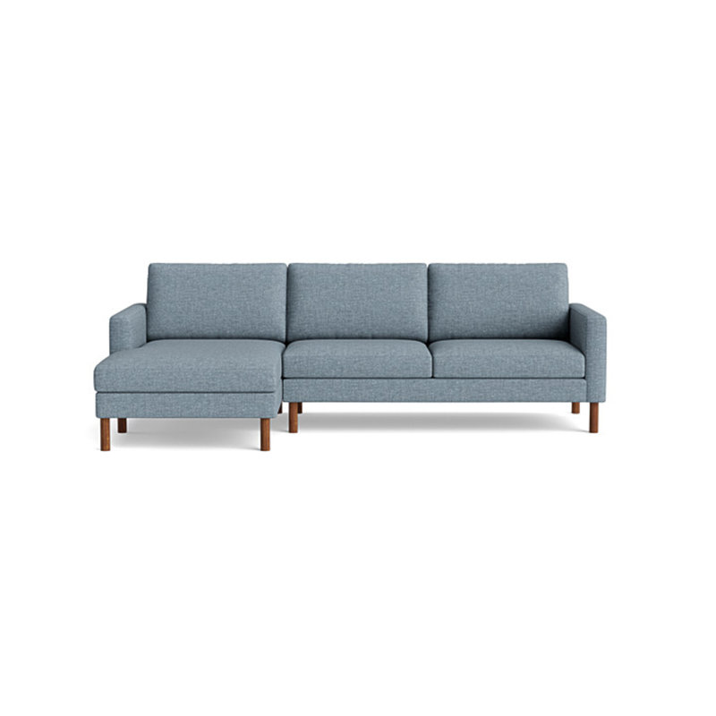 Laguna Chaise Sectional, Left Hand Facing, Performance Weave - Aubergine