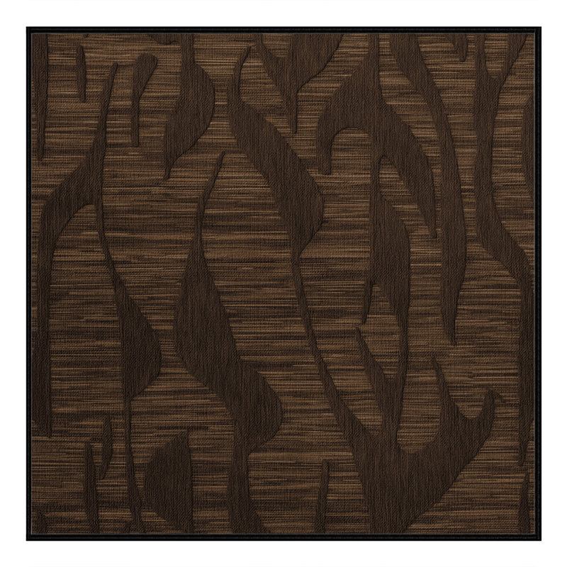 Tapis noir lavable à la machine, Carré 5 pi