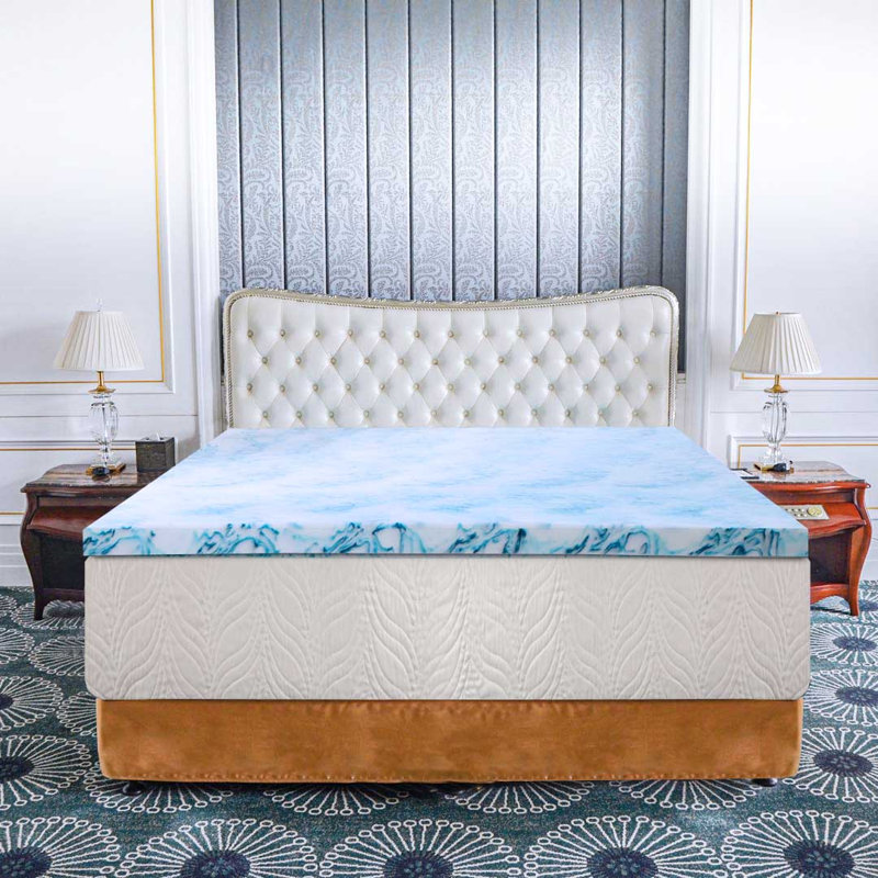 Surmatelas en gel bleu 2 po, Très grand