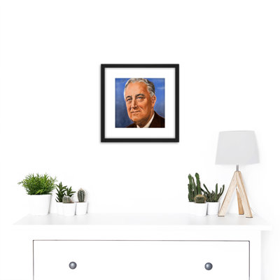 Tymim Faces WWII War Us President FDR Roosevelt - Single Picture Frame Painting