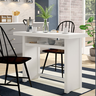Washam 43 " Extendable Rectangular with Solid Wood Base Dining Table