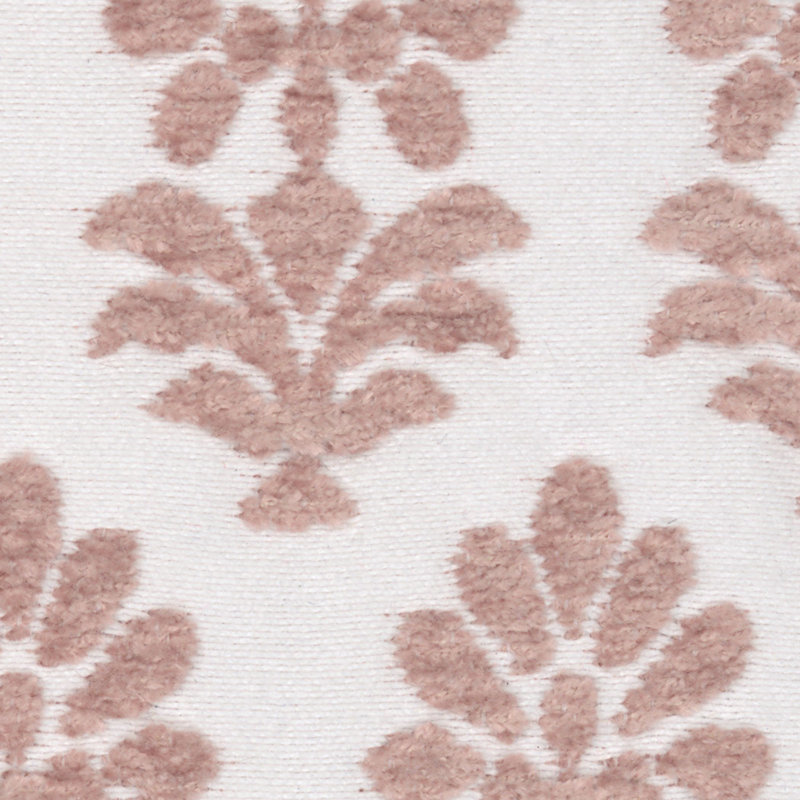 Francine Floral Chenille Fabric, Dusty Rose