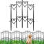 5 Panels Decorative Garden Fences and Borders for Dogs 27in(H)×9ft(L) No Dig Metal Fence