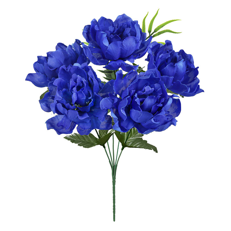 Buisson de pivoines artificielles, Bleu royal