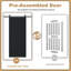 36inx84in. Fully Assembled Laminated Black MDF Modern Sliding Barn Door With Hardware Kit