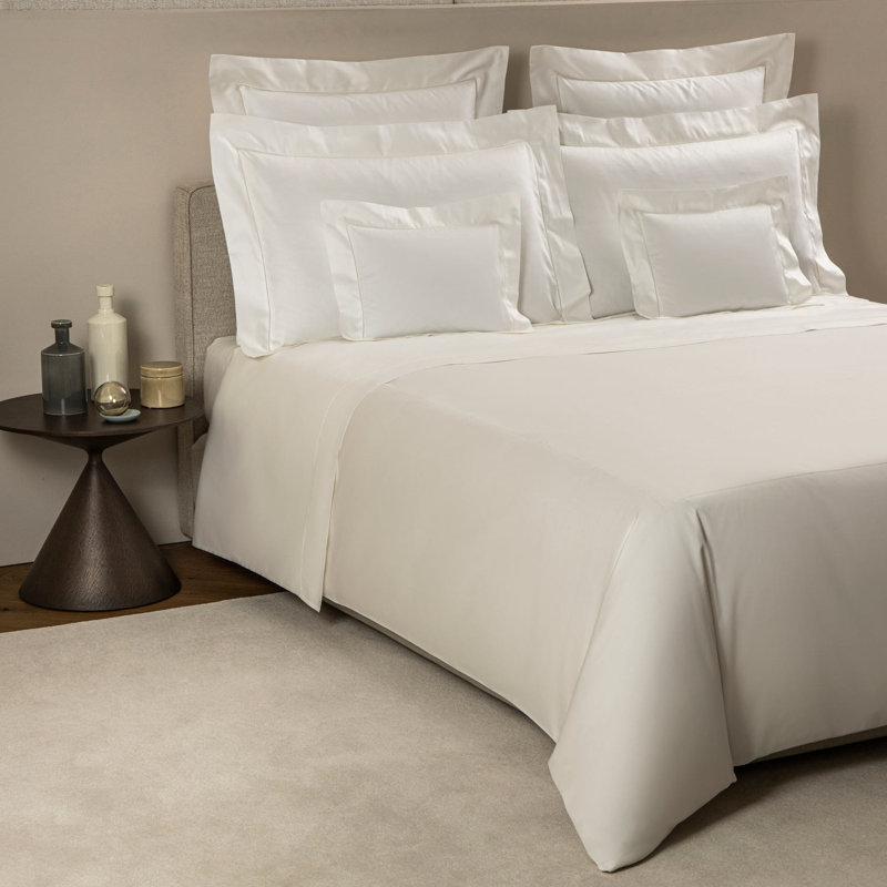 Single Ajour Duvet Cover, King Duvet Cover, Milk
