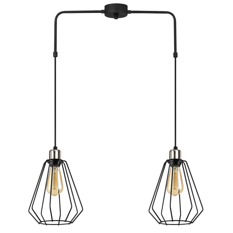 2 - Light Black Kitchen Island Pendant