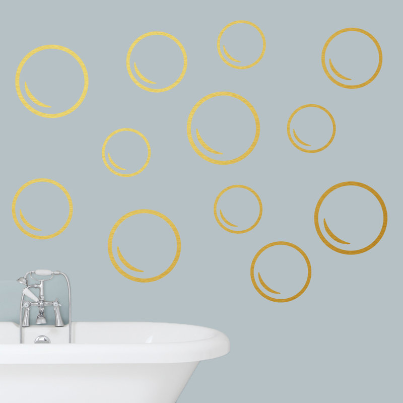 Adhésif décoratif bulles, Or