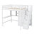 Loft Bed With Bookshelf,Drawers,Desk,And Wardrobe-122428036