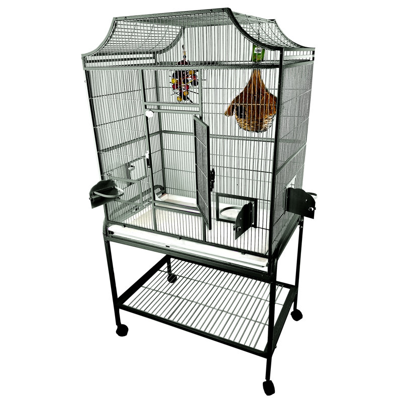 Grande cage à oiseaux verte victorienne au dernier étage par A&E, Vert