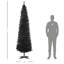 Arbres de Noël minces et modernes, plastique noir pour un rangement élégant