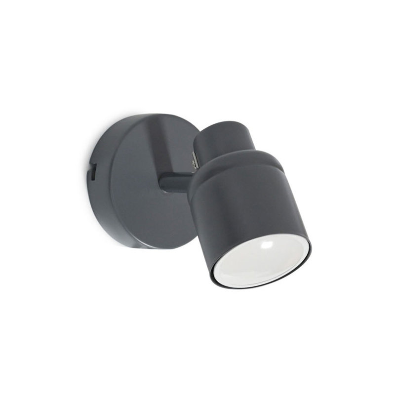 Benton IP44 Adjustable Single Spot Wall Light with LED Bulb, Satin, 6500 (K)